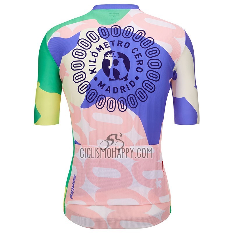 Vuelta Espana Cycling Jersey Bib Short 2023 Men Short Sleeve Pink